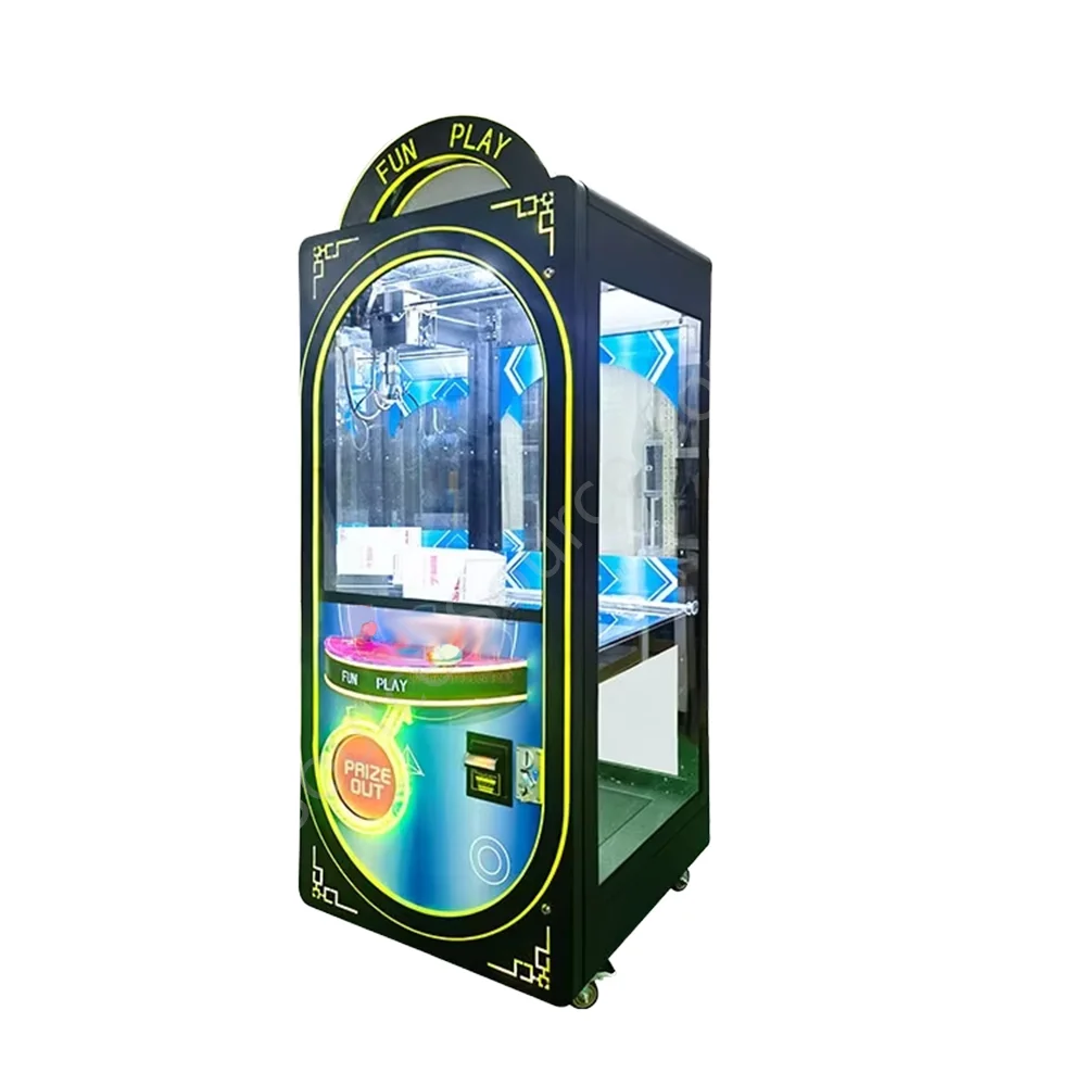 Coin Operated Toy Claw Machine Indoor Colorful Led Light Plush Toy Vending Arcade Crane Claw Machine For Sale