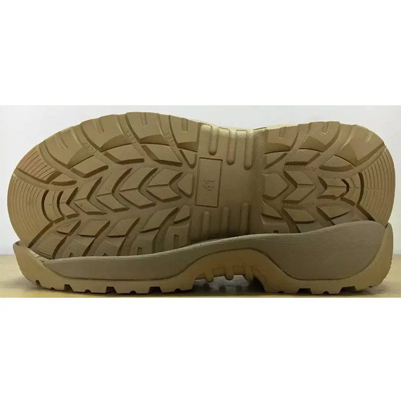 Outdoor safety boots sole pure rubber material non-slip outsole high elasticity EVA middle soles