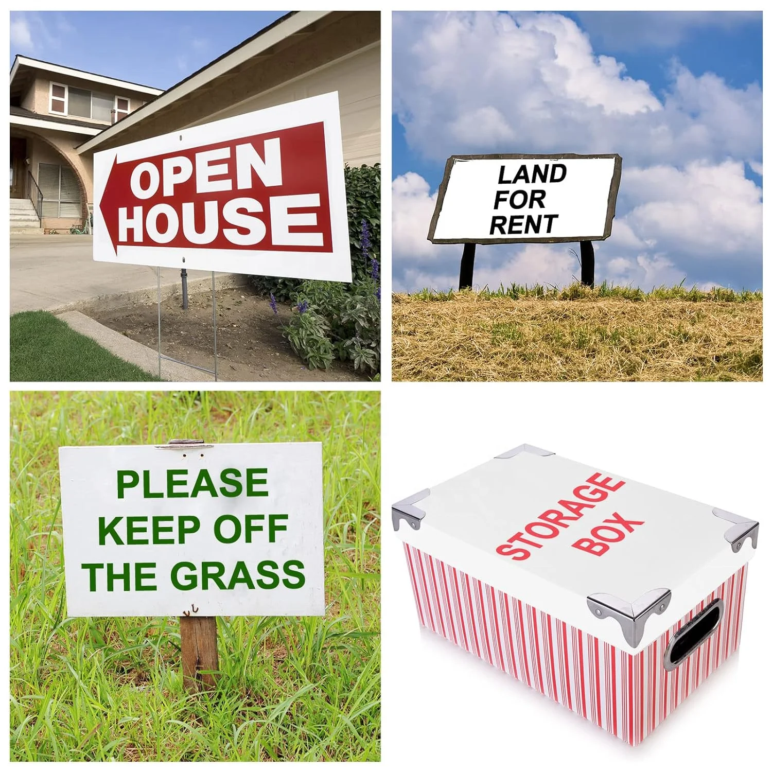 White 4mm Thick Corrugated Plastic Sheet Waterproof Indoor/Outdoor Poster Board Garage Estate Sale Garden Ornaments Garden Signs