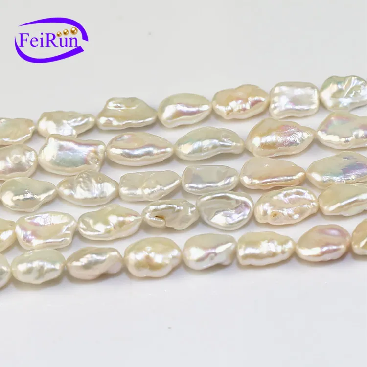 10-11mm 3A grade irregular keshi real cultured fresh water freshwater pearl beads pearl strand natural pearls wholesale