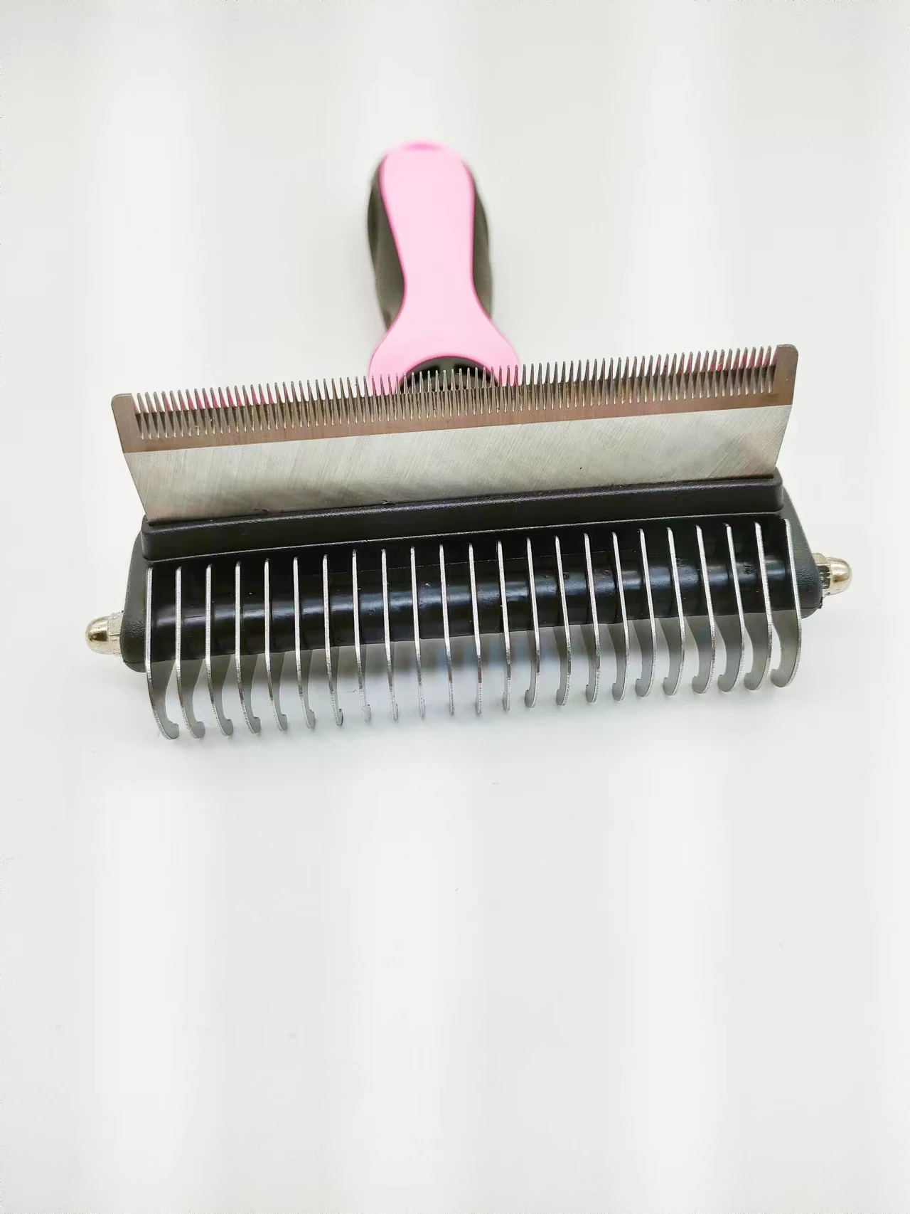 Wholesale Pet Hair Grooming Tool 2 Sided Dematting Shedding Undercoat Rake Brush Comb For Dogs And Cats