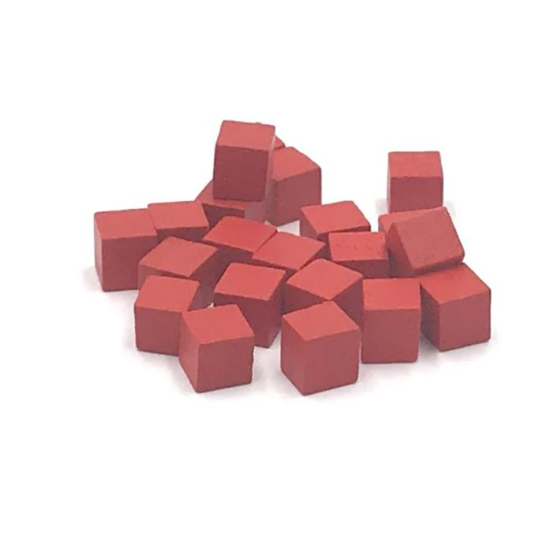 Wood Cubes Blocks Blank Dice DIY Tokens New Products 10mm Square Corner Color Board Game Cubes Early Education