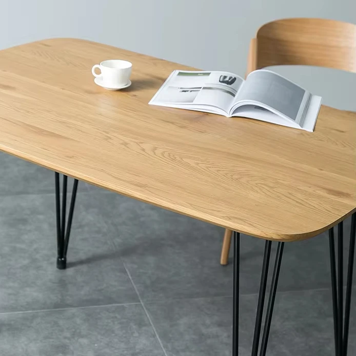 New Fashion Dining Furniture Table Set Modern Nordic MDF Desktop Tables and Chairs for