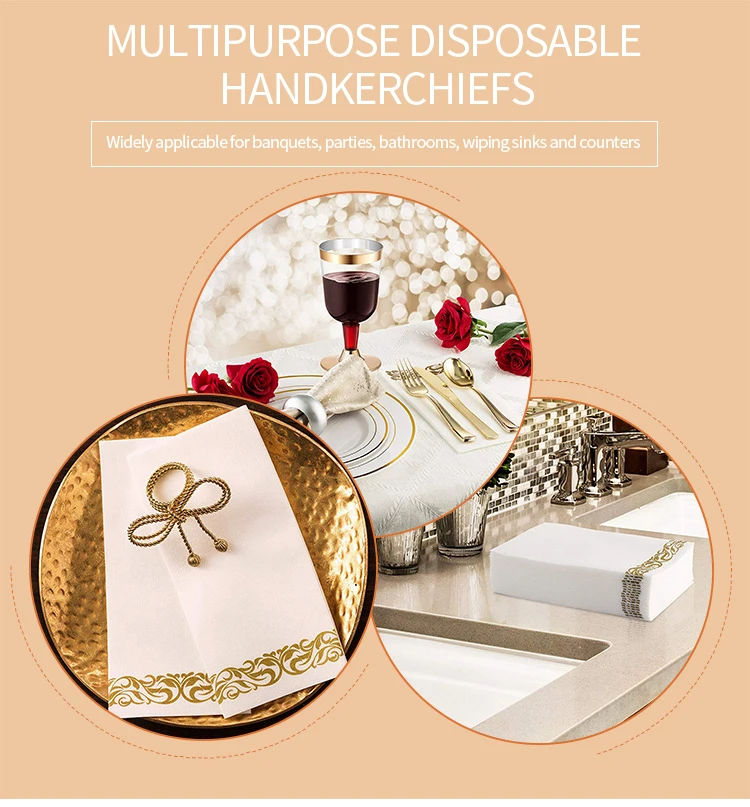 Free Sample Airlaid Color Paper Napkins Custom Dinner Napkins Dining Cutlery Pocket Napkins