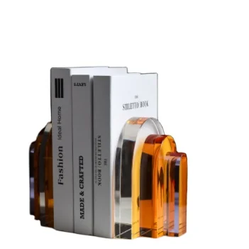 Book Holder Decoration Crystal Material 2022 New Design Decor Bookends Retro Nordic Custom Made Luxury Crystal Bookends