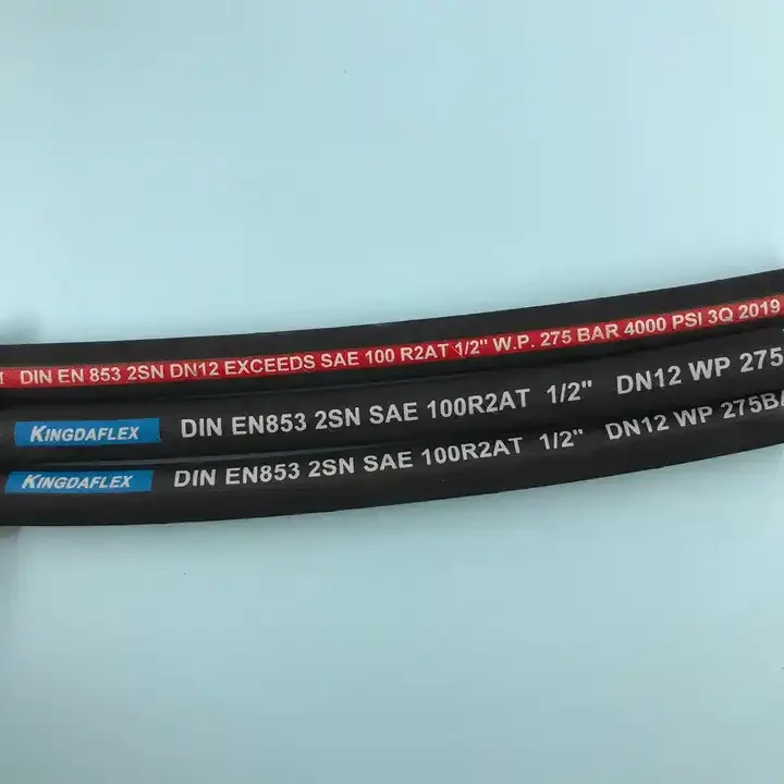 Oem Two Steel Wire Braided Rubber Hoses 2Sc Smooth Hydraulic Hose High Pressure Smooth 1Sc And 2Sc Hydraulic Hose