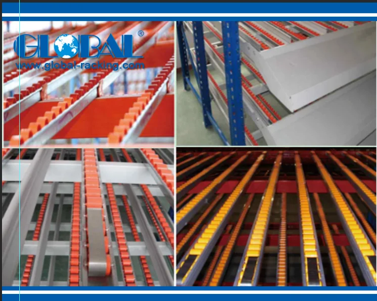 Framed Non-Framed Structure Carton Live Storage Warehouse Gravity Storage Racking