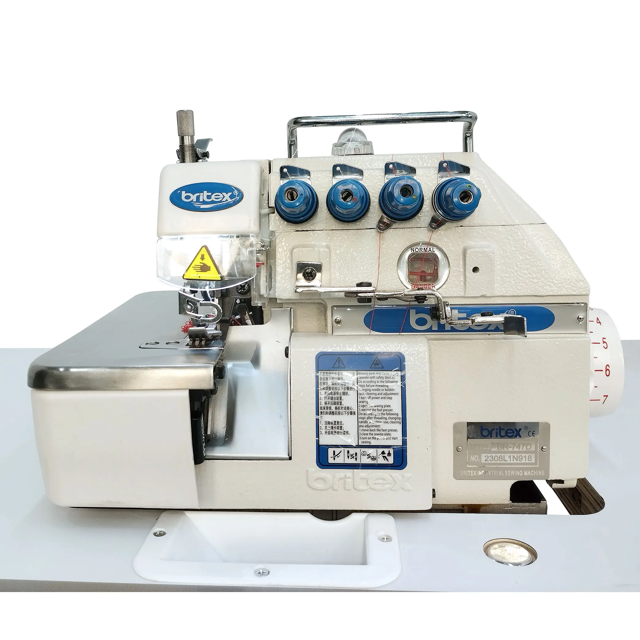 low price Britex 747 high Speed Four 4 Thread Industrial price 747 overlock sewing machine used new