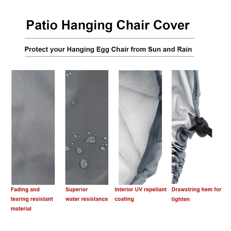 Высококачественный новый креативный водонепроницаемый наружный садовый защитный подвесной чехол для стула из Оксфордской ткани 600d