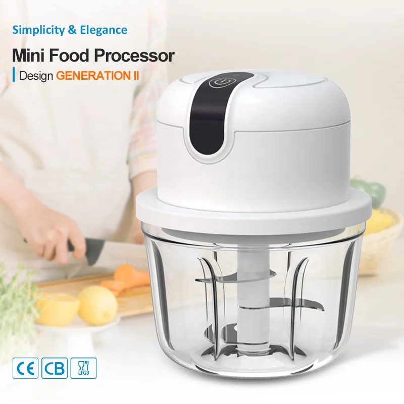portable electronic cordless rechargeable wireless USB mini electric garlic chopper