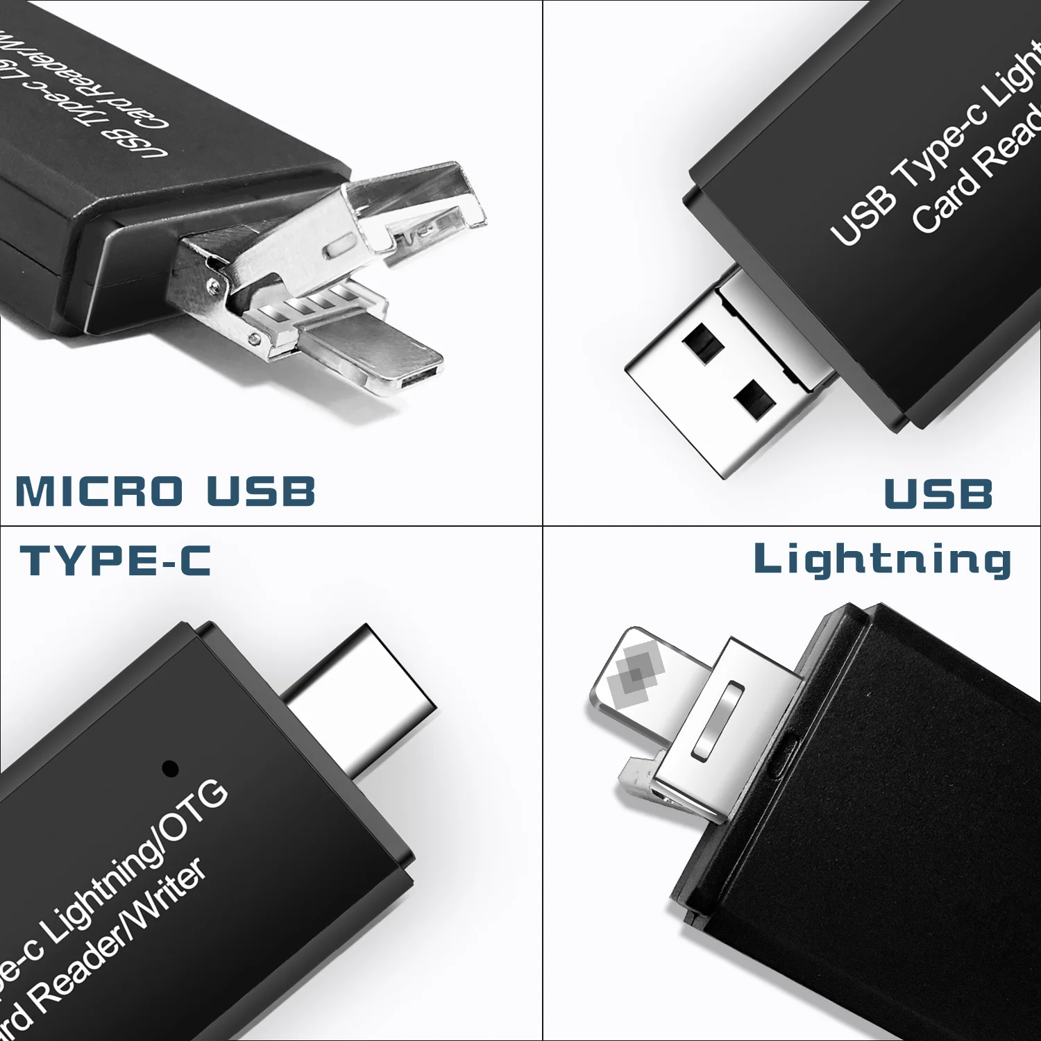 For iPhone Android Card Reader SD mobile phones OTG TYPE-C USD Sim USB