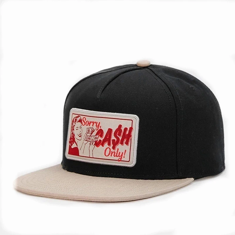 OEM Custom Design Black High Quality Hip-Hop Snapback Hat Unisex Promotional Caps Custom Caps Snapback Caps