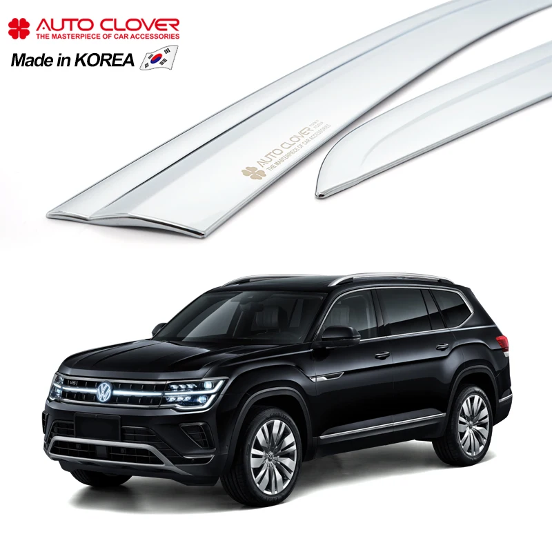 AUTOCLOVER For Volkswagen Teramont X Chrome Sun Visor Windows Visors Sun Door Deflector Vent Visor  E059