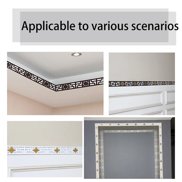 Self Adhesive Mirror Border Stickers For Home Hotel DIY Decor