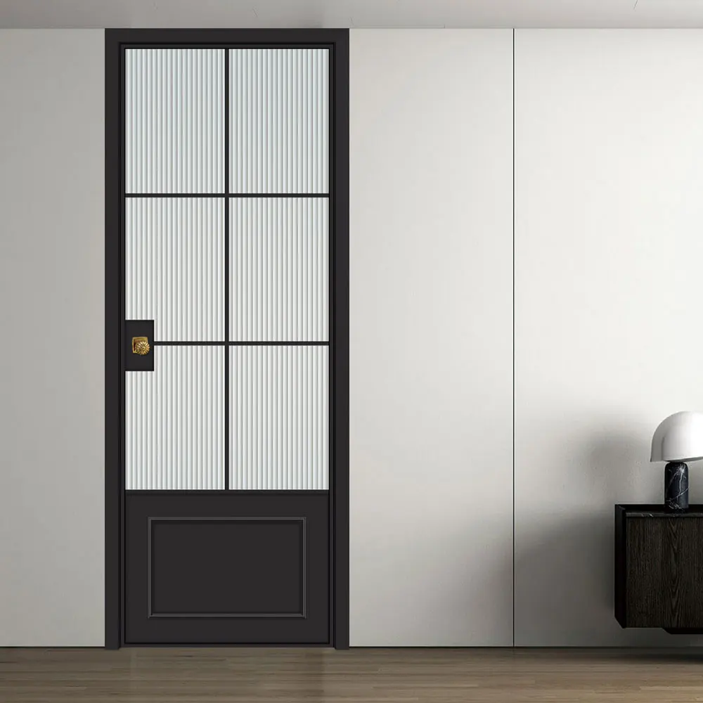 Wholesale Contemporary Custom Designs Solid Wood Interior Door Modern Style for Bedroom Finished Surface