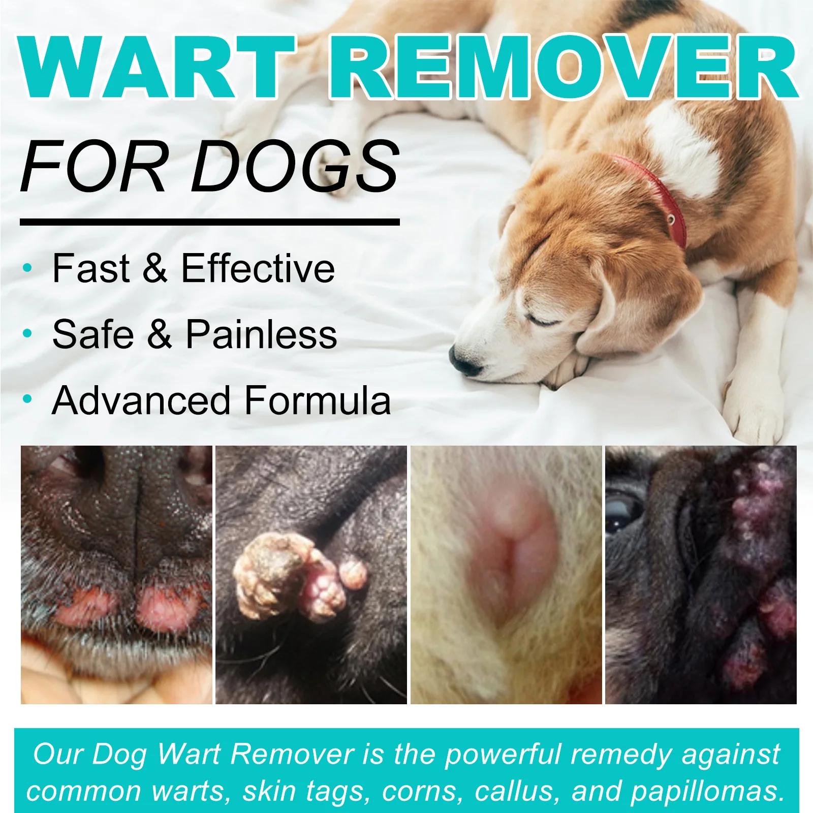 Wholesale ELAIMEI 100% Natural Ingredients Dogs Wart Remover Effective Painless Dogs Skin Tags Callus Papillomas Remover Drops