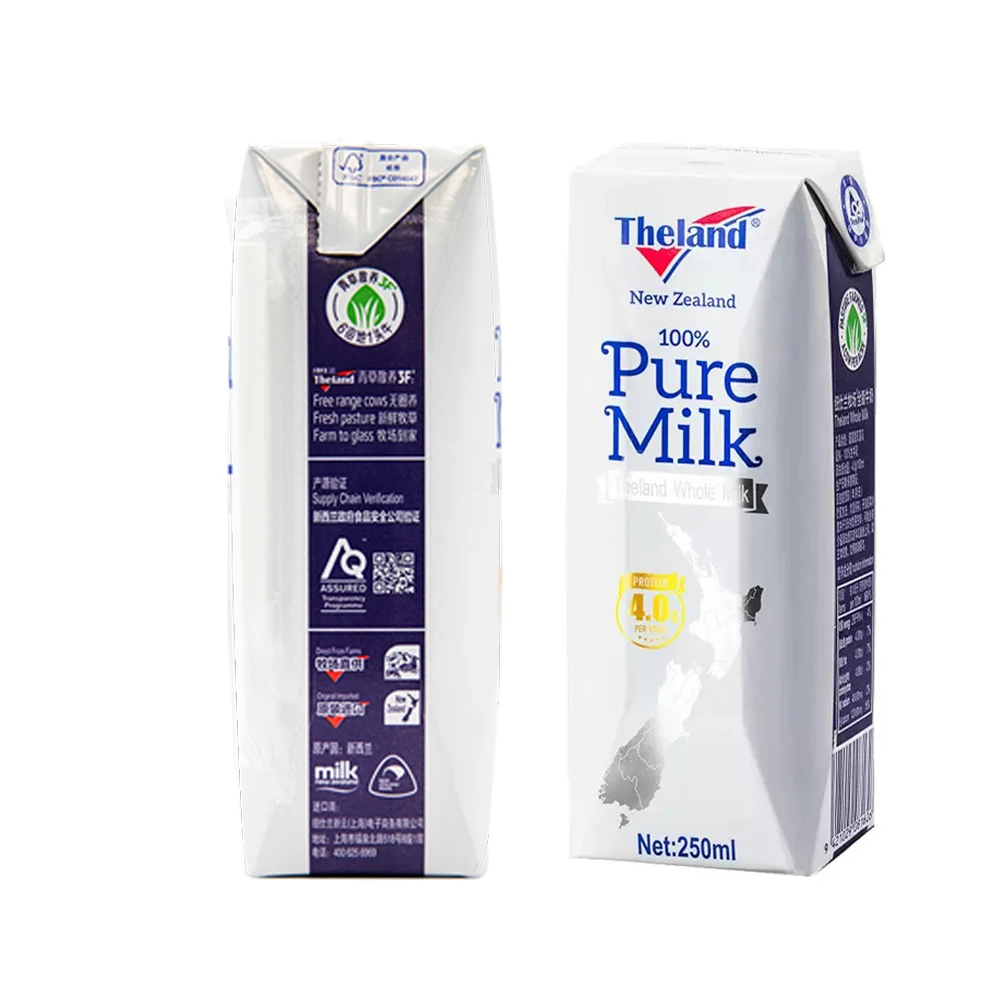 UHT White Milk 250ml Whole Milk 4.0 100% Natural Processed Milk With Wholesale Reasonable Price Ready To Export In Custom MOQ