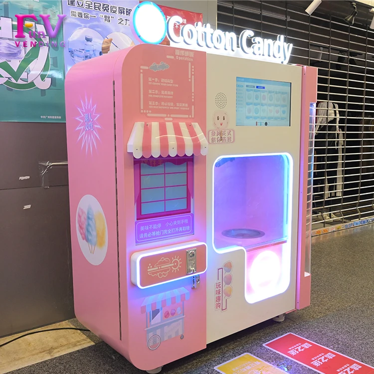 Electric automatic Marshmallow fairy floss sugar maker Robot parts cotton candy vending machine