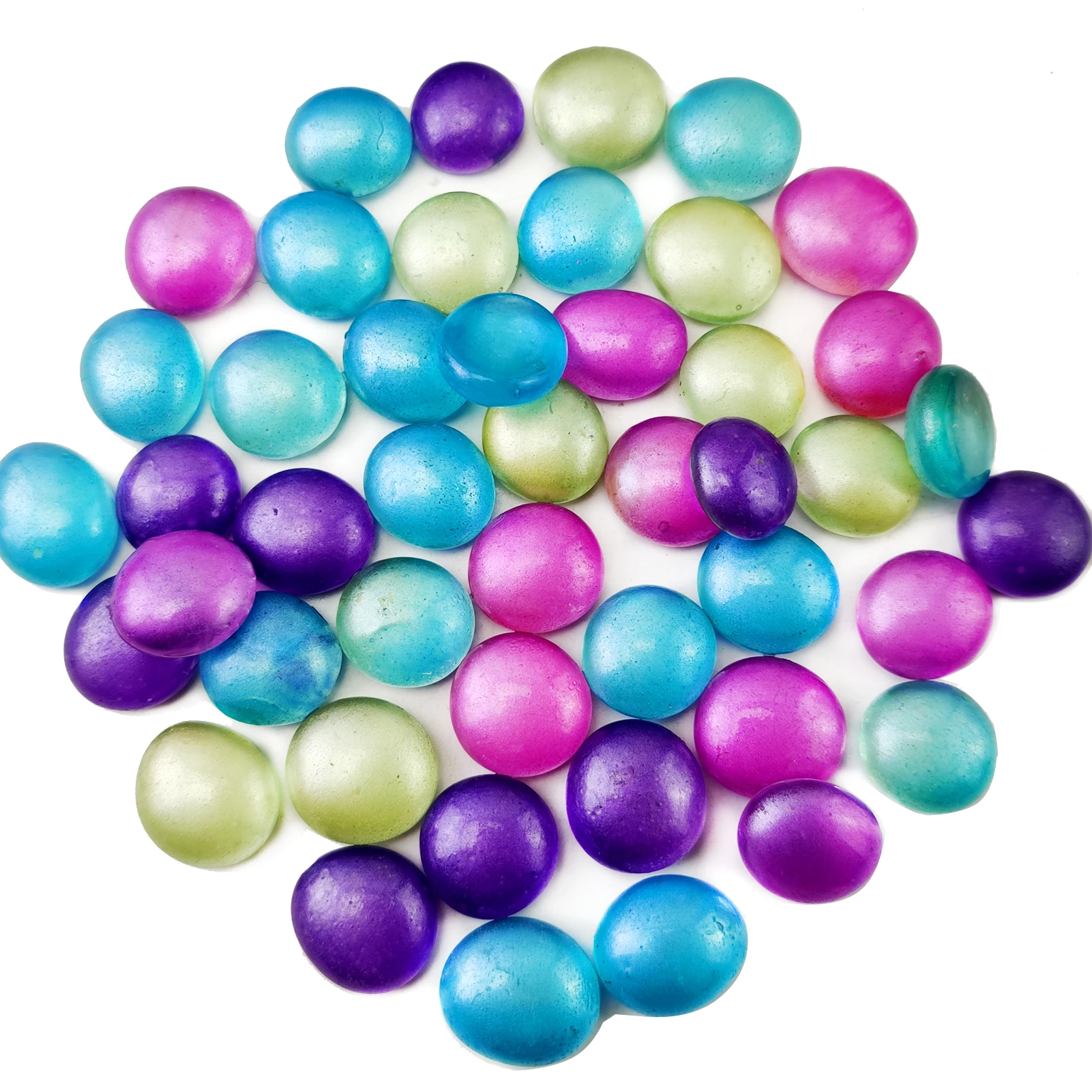 20 oz Glass Gems Stones Flat Marbles Vase Fillers for Crafts Project,Home Decoration,Table Scatters,Art Mosaics