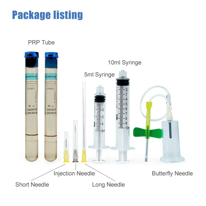 LONGTIME Medical Platelet Rich Plasma Glass Tube PRP Kit for sale