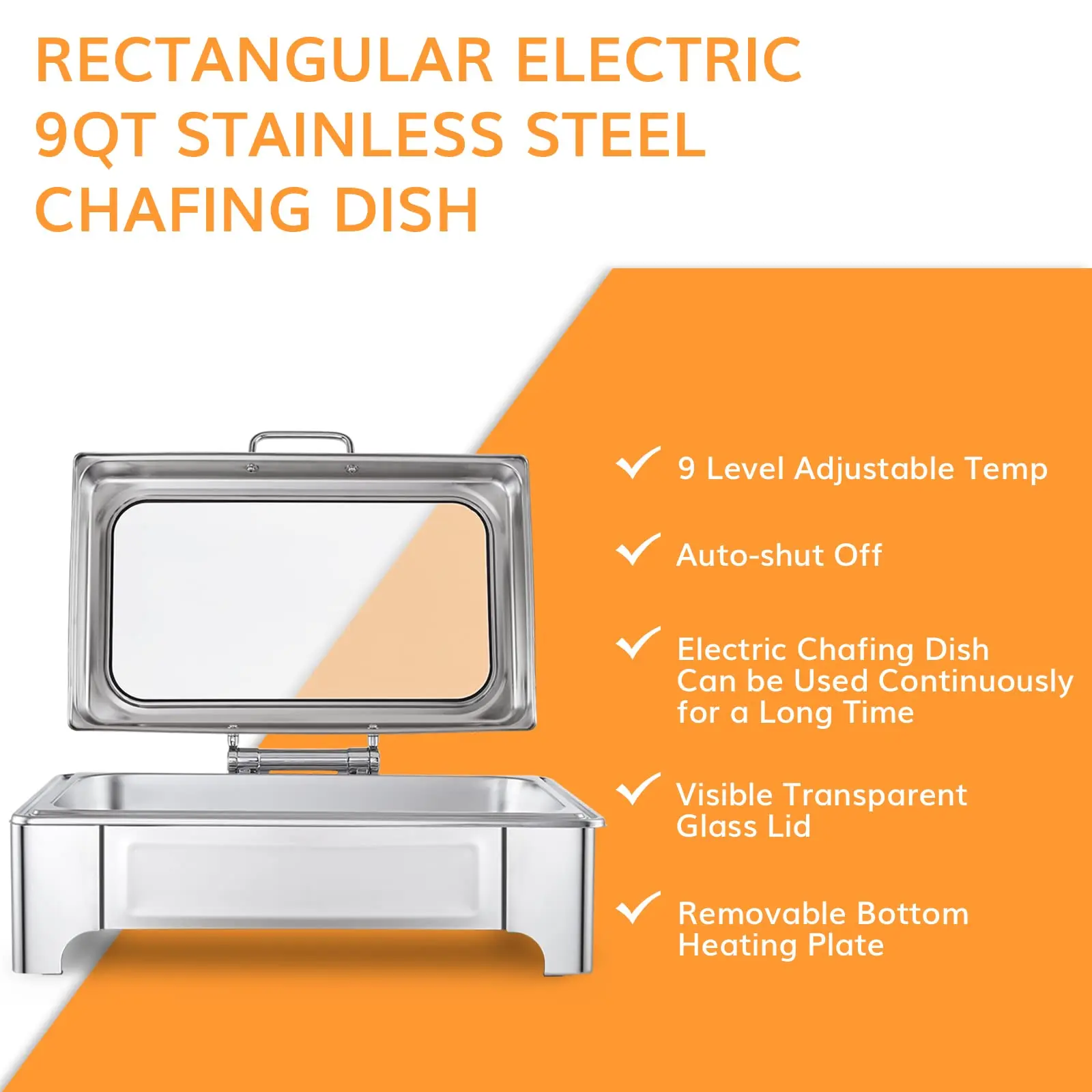 Chaffing pour cheffing dish stainless steel buffet serving chauffandise tray, shaffing chafer dish buffet heater set warmer