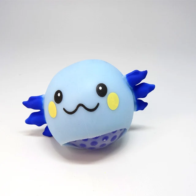 Multi Color Squeeze Water Beads Ball Kawaii Animals Salamander Tpr Fidget Squishy Toy