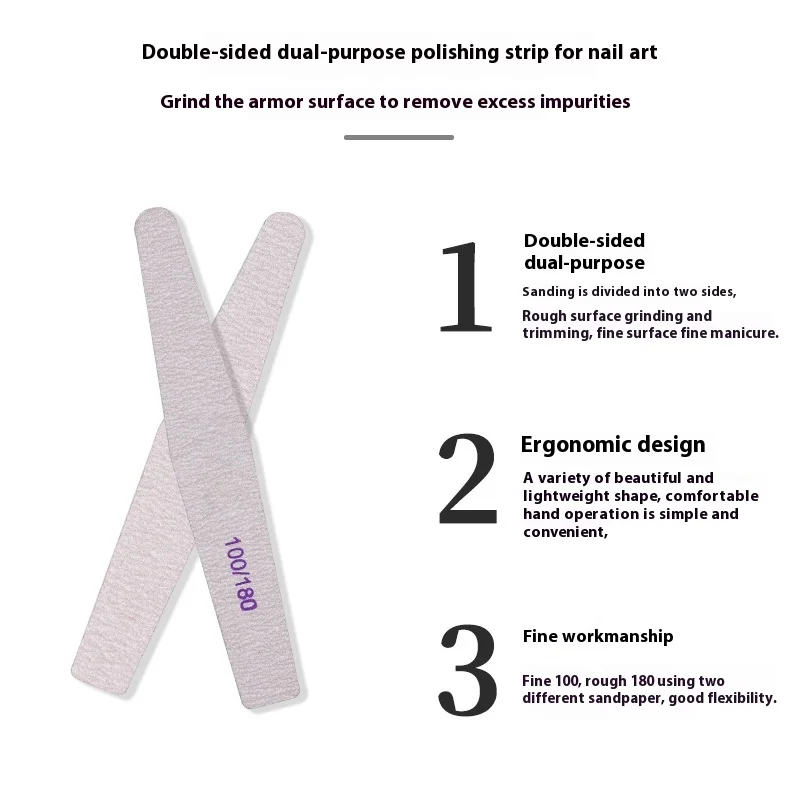 Wholesale DIY Nail File Grinding Strip Tool Cross-Border Manicure Tool Nail Rubbing Polishing Strip Made Plastic Emery Sponge