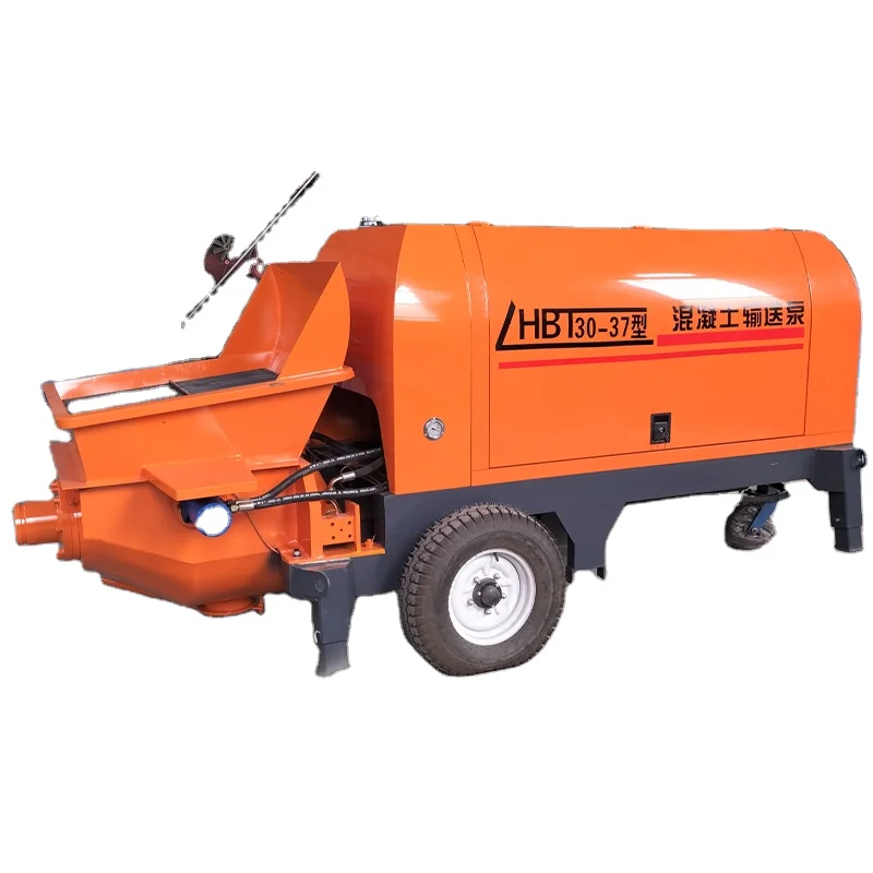 Diesel Engine Trailer Concrete Pump 50m3 h Electric Mini Concrete Pump Machine, mini concrete pump , concrete pump for sale