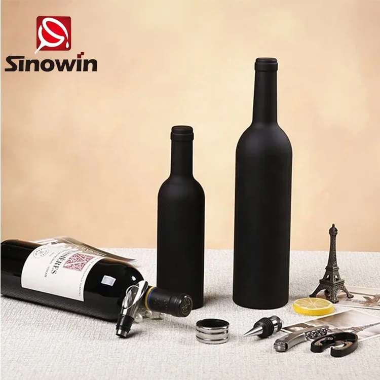 Amazon Hot Selling Bottle Shaped Stainless Steel Bottle Shaped Wine Gift Set