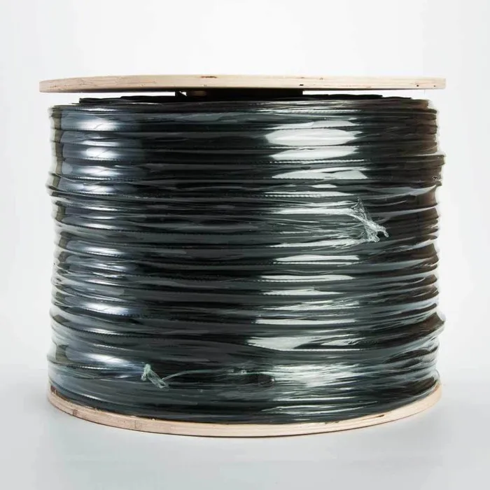 CCTV RG59 коаксиальный BC + 18 AWG 2 провод плоский кабель с мощности белого и черного цвета