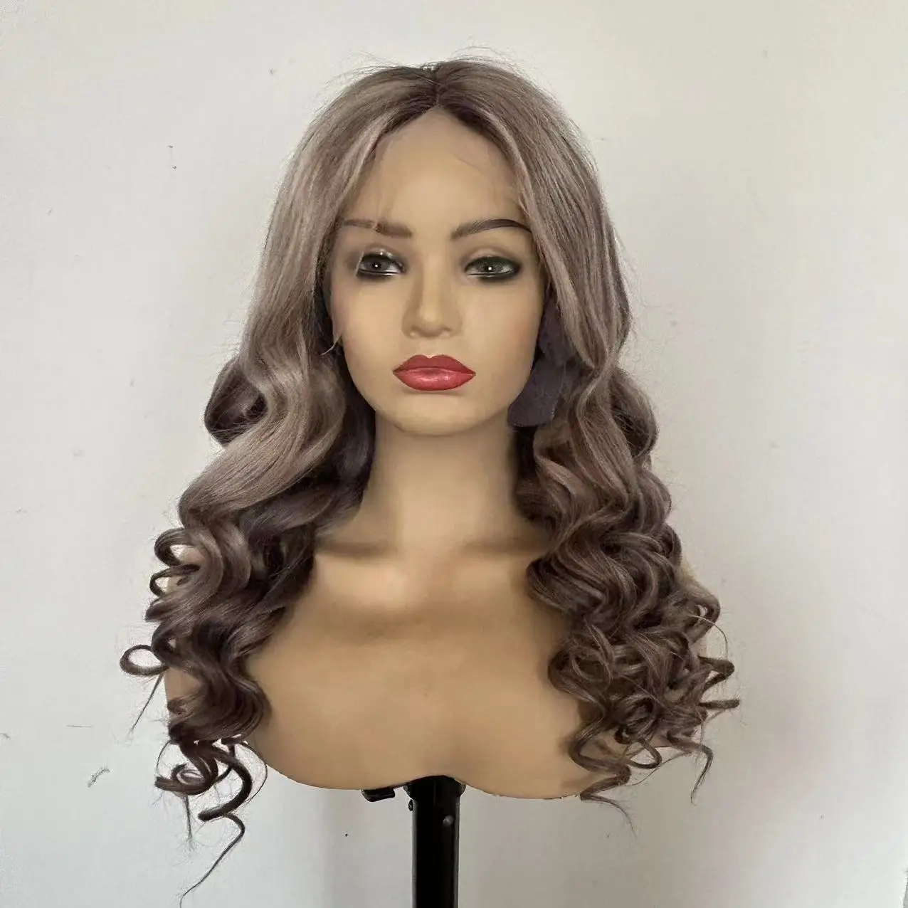 Wholesale Customized Human Hair Curly Wave Wig Transparent HD Lace Frontal Hair