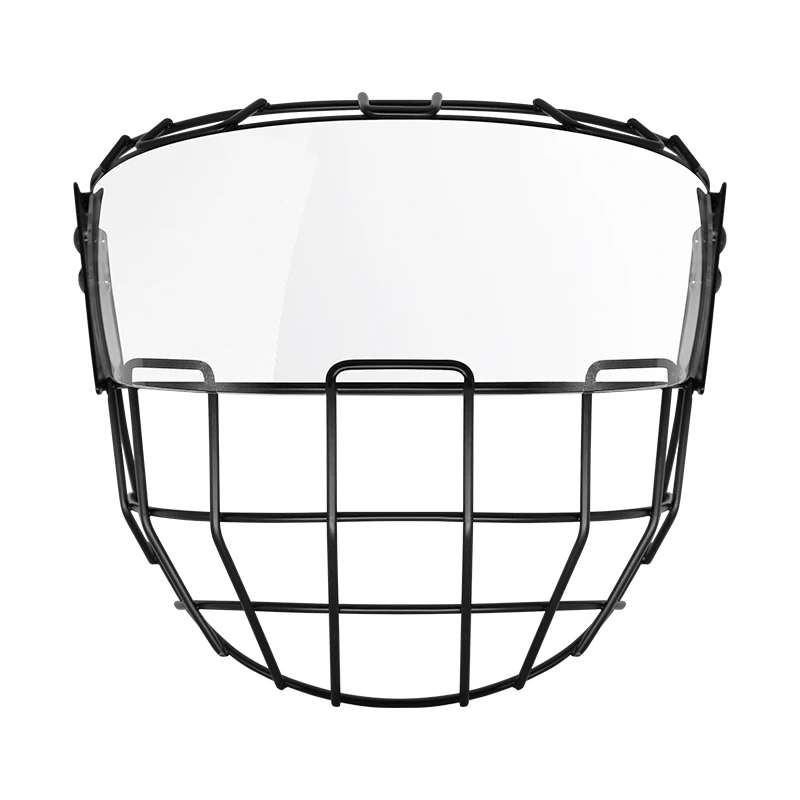 New Detachable A3 Steel Reinforced Ice Hockey  Cage With ice hockey visor Inner Anti-Fog Outer Layer for Ice Hockey