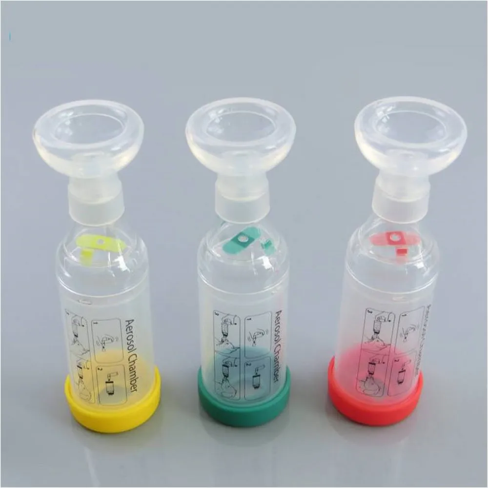 High Quality Reusable PVC and Silicone MDI asthma chamber aerosol spacer inhaler aerosol spacer for humans and pet