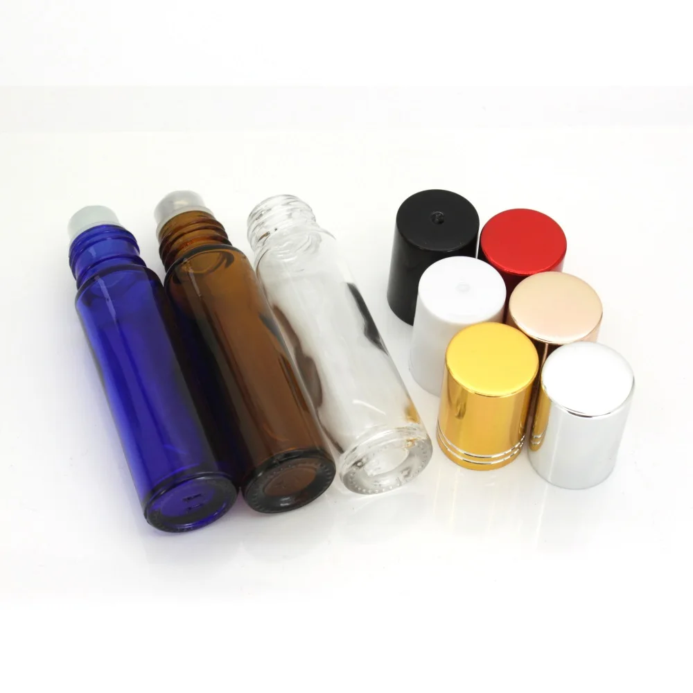 Cheap Cobalt Blue 10 ml Small Glass Roll-on Bottles with Stainless Steel Roller Balls Wholesale