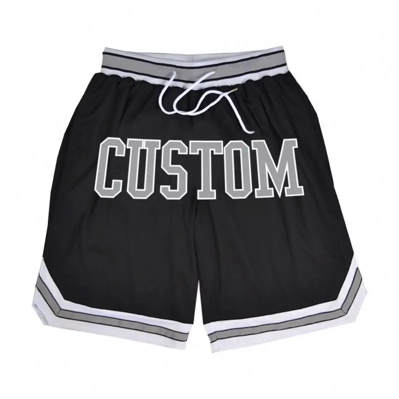 Custom logo retro sweat old school toronto vintage raptors pockets polyester white mesh just mens don basketball shorts