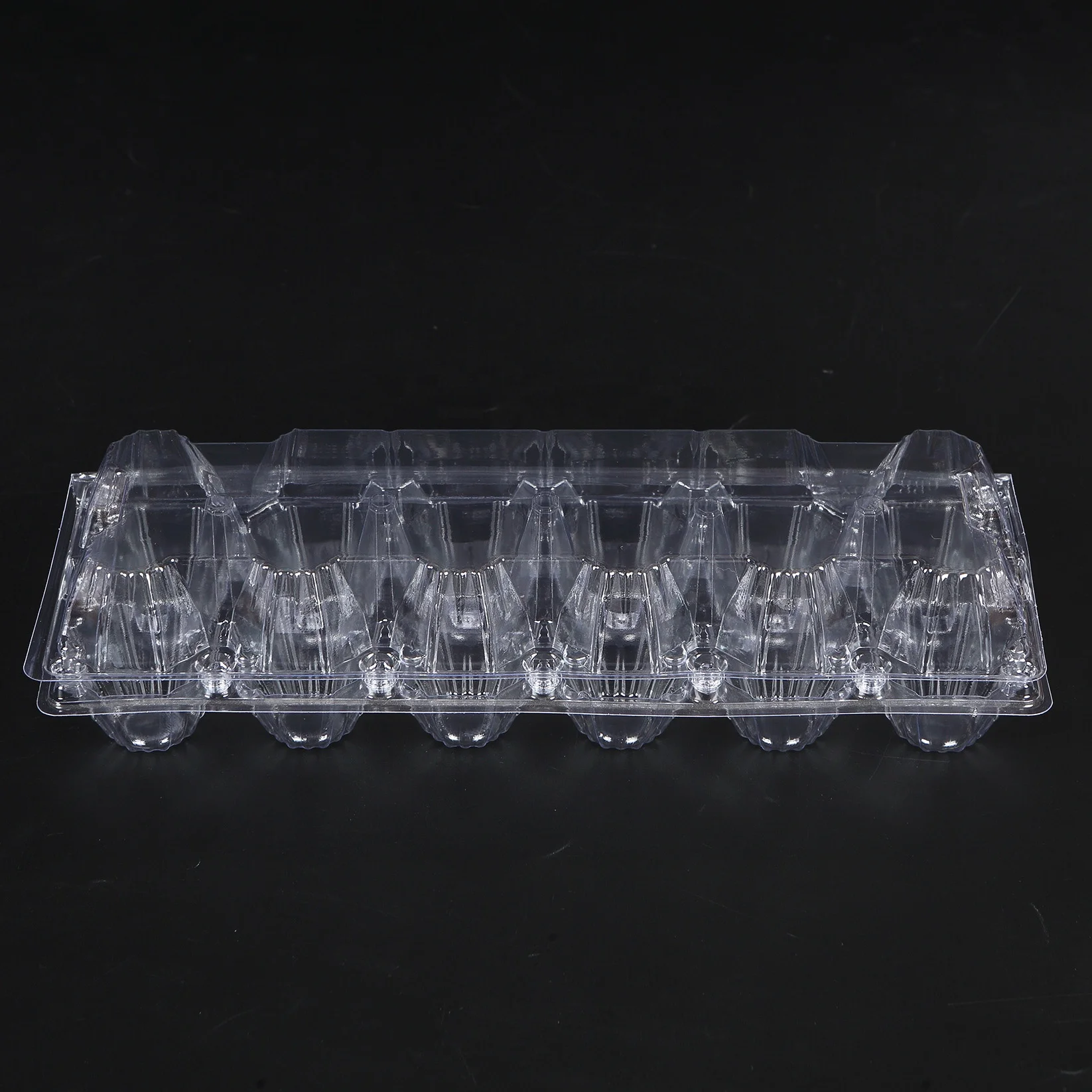 [Not Eggs Sale] Plastic 12 Cells in 2*6 Jumbo Chicken Eggs Carton in Wholesale Recyclable for Duck Eggs