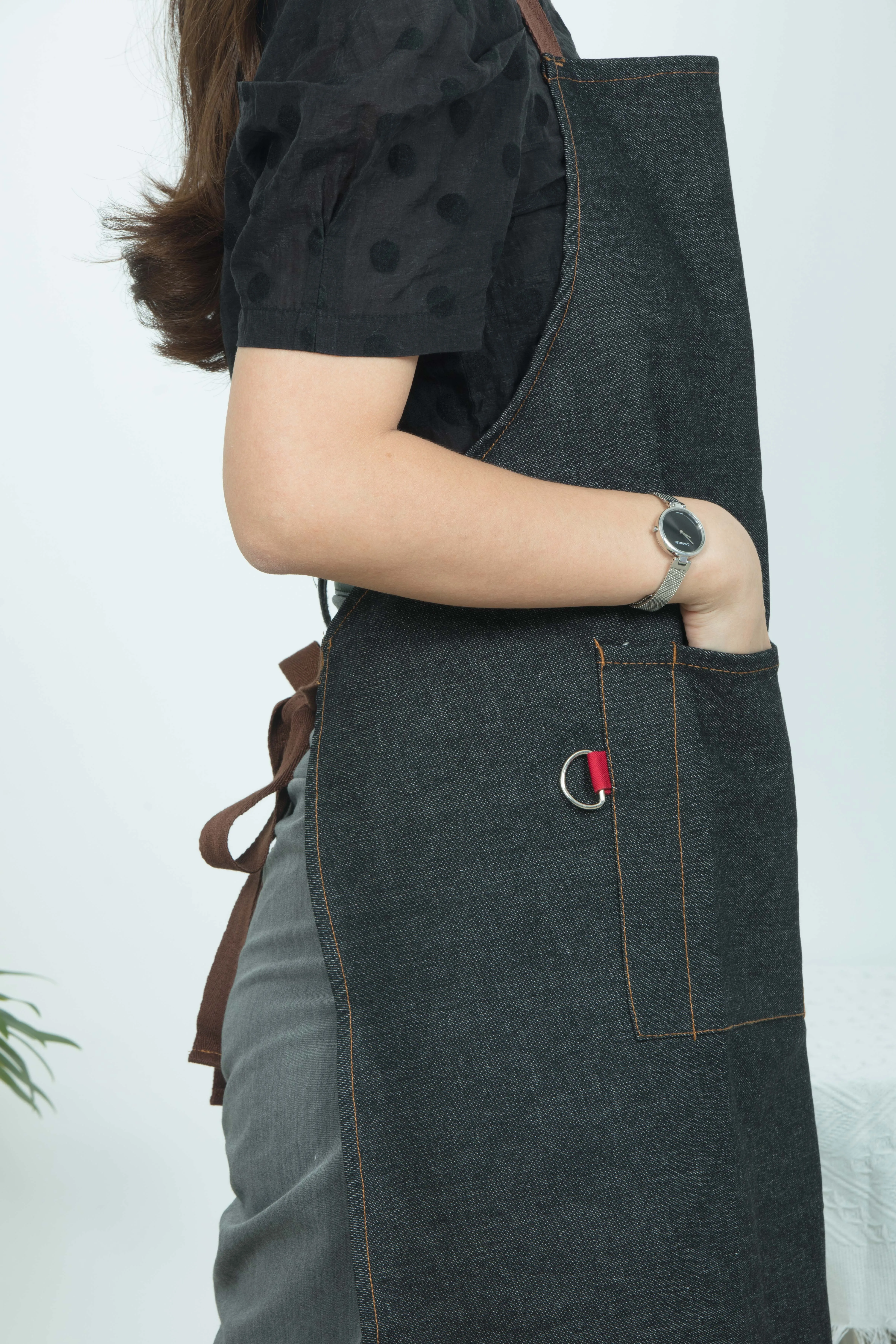 KEFEI custom logo BBQ heavy cotton chef uniform customize logo adjustable apron coffee bar restaurant apron