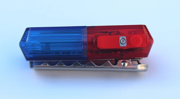 Traffic guide outdoor night Cycling Rechargeable Security warning crocodile Clip Sheriff Led Strobe Shoulder flasher light