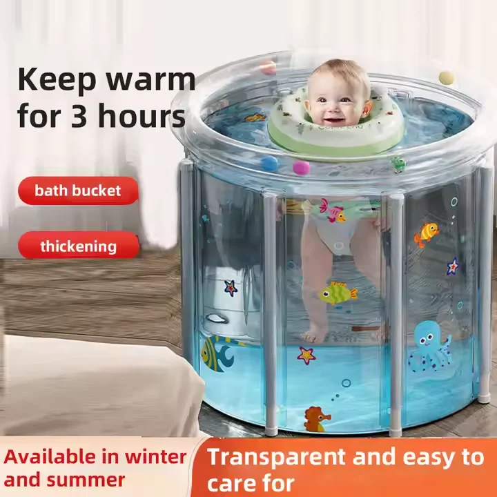 Portable Transparent Eco-friendly PVC Bath Inflatable Home Baby Swimming Pool for Baby