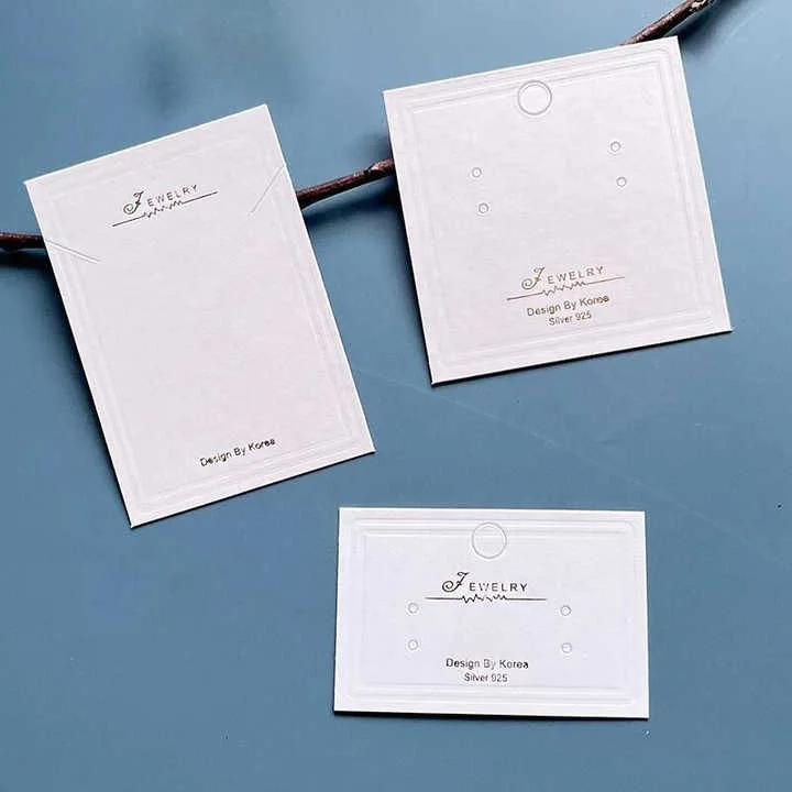 custom paper print logo earring necklace pendant jewelry display card