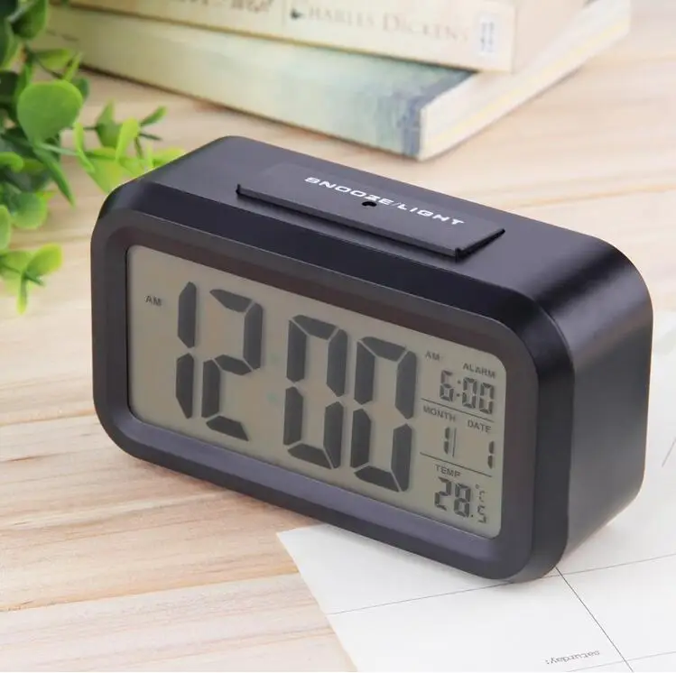 wholesale bathroom modern snooze light Digital time clock Morning Alarm Clock Electronics digital calendar day kids alarm clock
