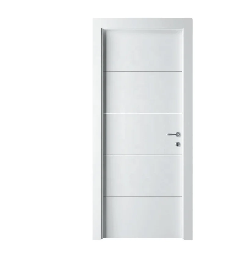 Wholesale Simple  Design Wood frame  House Room  Primer MDF Painted White Sound Proof Interior  Doors