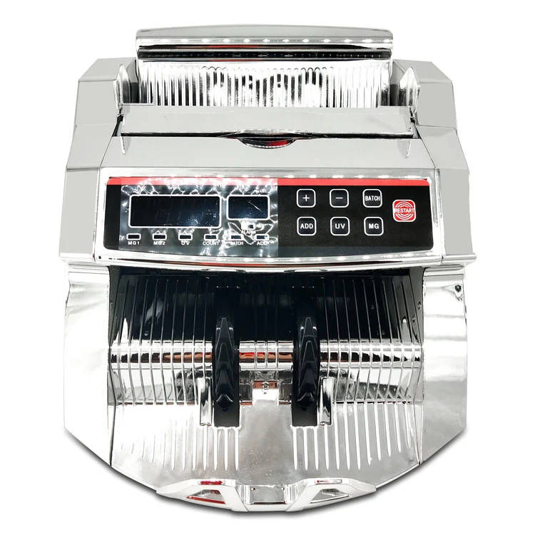 FJ0288 светодиодный посеребренный счетчик купюр UV & MG, детектор денег