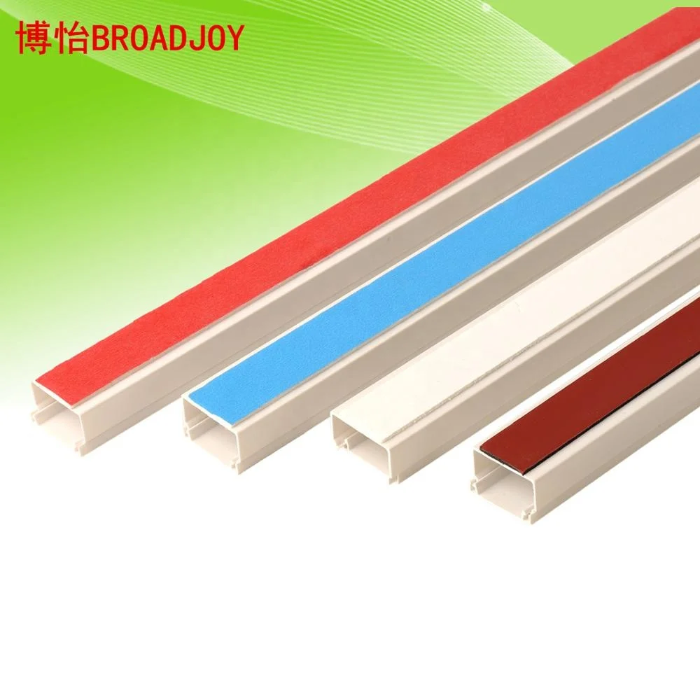 PVC Electrical cable wiring Trunking with Blue Tape or  Adhesive
