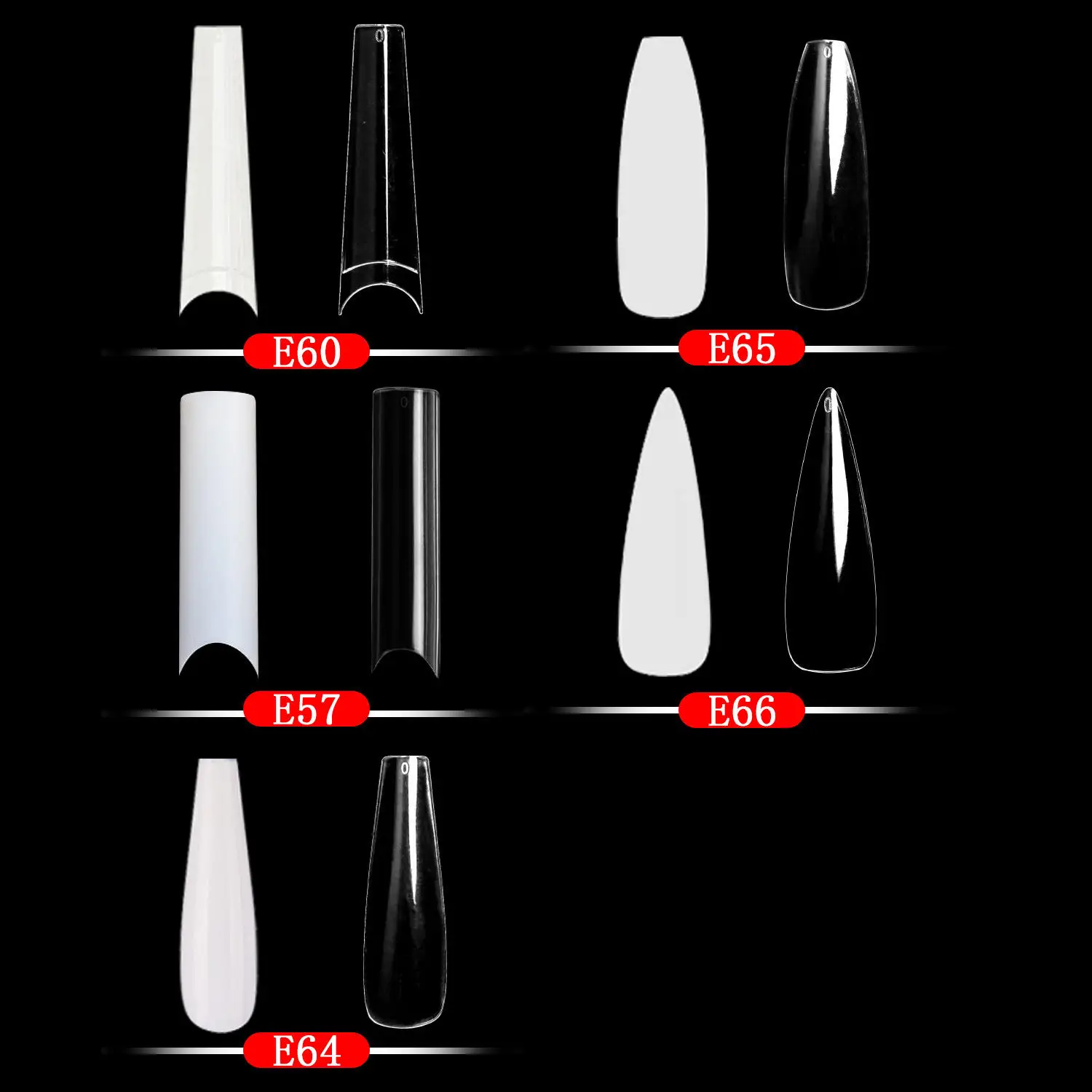 European and American Explosive Boxed Ultra-Thin Nail Plate Without Trace 4.4cmXXL Cowboy Ballet Wearing False Nails