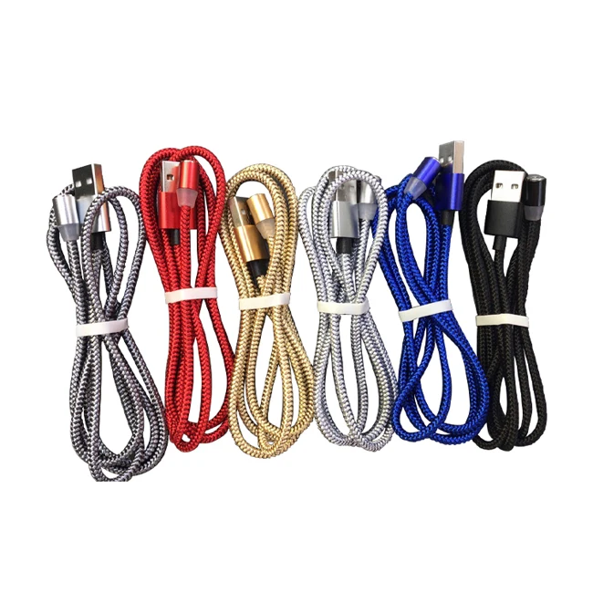Wholesale customized 2.4a Mobile Phone data led charging  c micro 8pin usb charger cable 3 in 1 magnetic usb cable