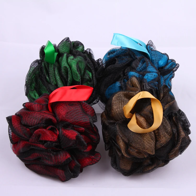 Factory direct sale cheap wholesale supplier PE material net soap luffa sponge for bathing