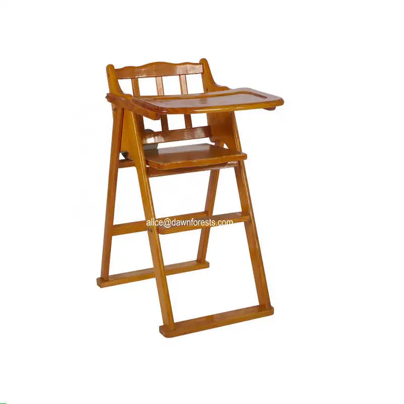 Folding Solid wood High Quality Adjustable Folding Baby Height Chair for baby eatting