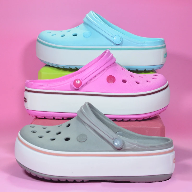 Women Hole Shoes Summer Slippers Indoor Outdoor Baotou Slippers Breathable Non-slip Garden Beach Leisure Shoes Fashion FlipFlops