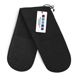 Heat Resistant Oven Gloves Set for Cooking Baking Handling Hot Pots and Pans Quilted Double Oven Mitt
